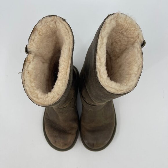 UGG Brown Leather Winter & Rain Boots | Insulated & Lined - Picture 2 of 9
